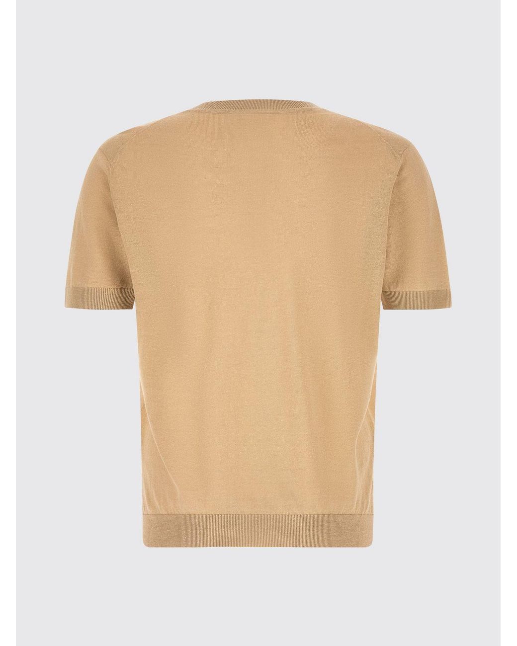Zanone Rundhals-Pullover Aus Leinen Und Baumwolle in Natural für Herren