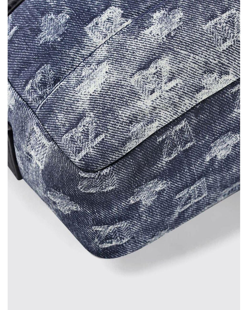 DSquared² White D2 Small Denim Crossbody Bag With Embroidered Logo for men