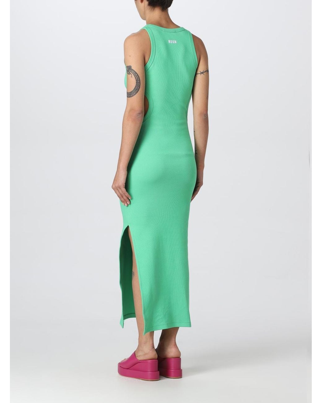 MSGM Green Dress