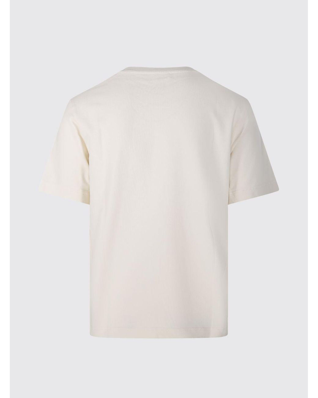 Jacquemus White Cotton T-Shirt With Contrast Logo And Dropped Shoulders for men