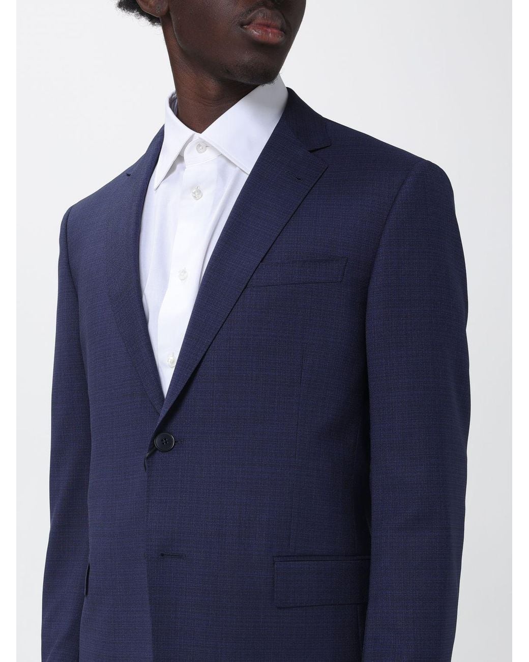 Zegna Blue Wool Single-Breasted Suit for men