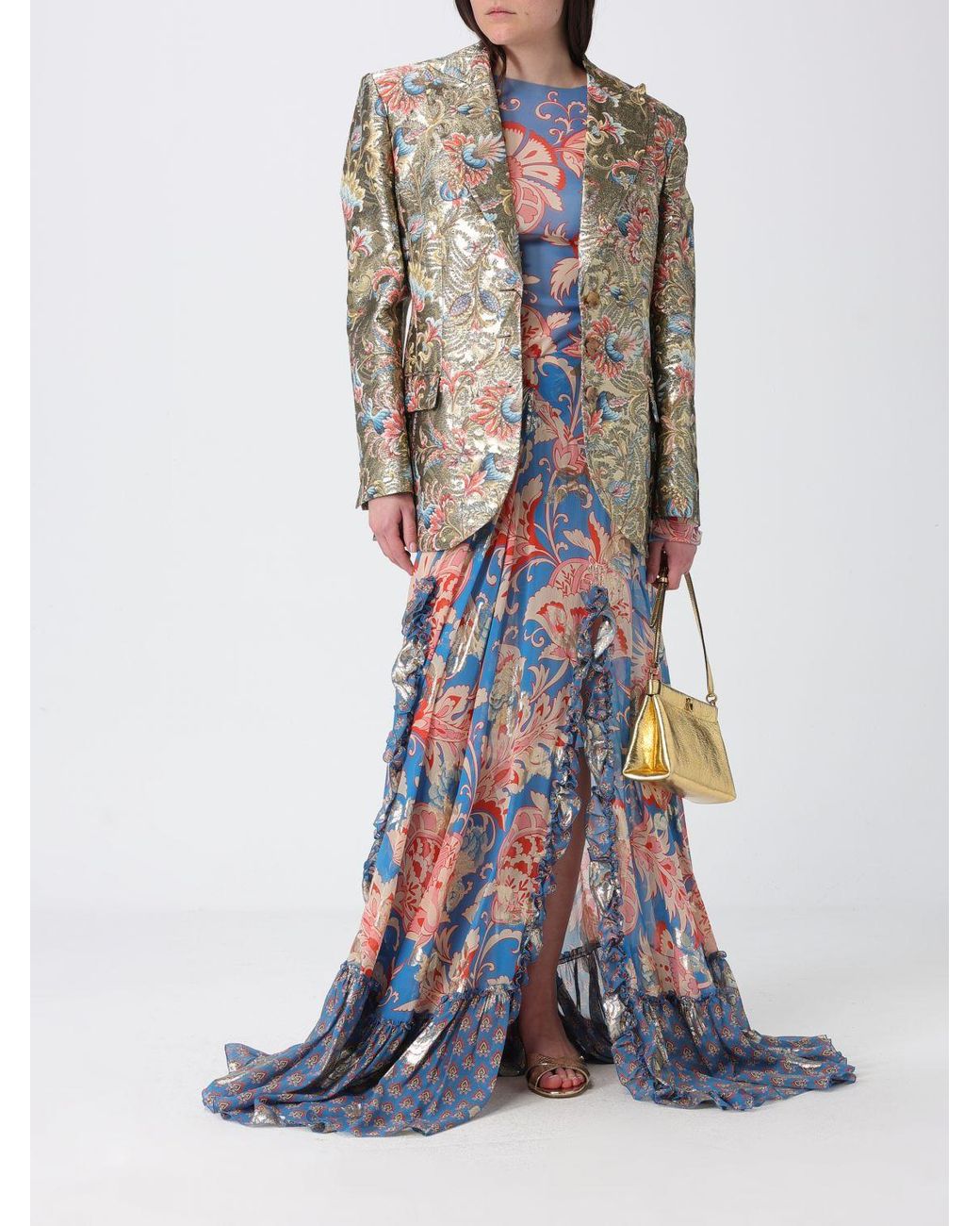 Etro Red Long-Sleeved Printed Top
