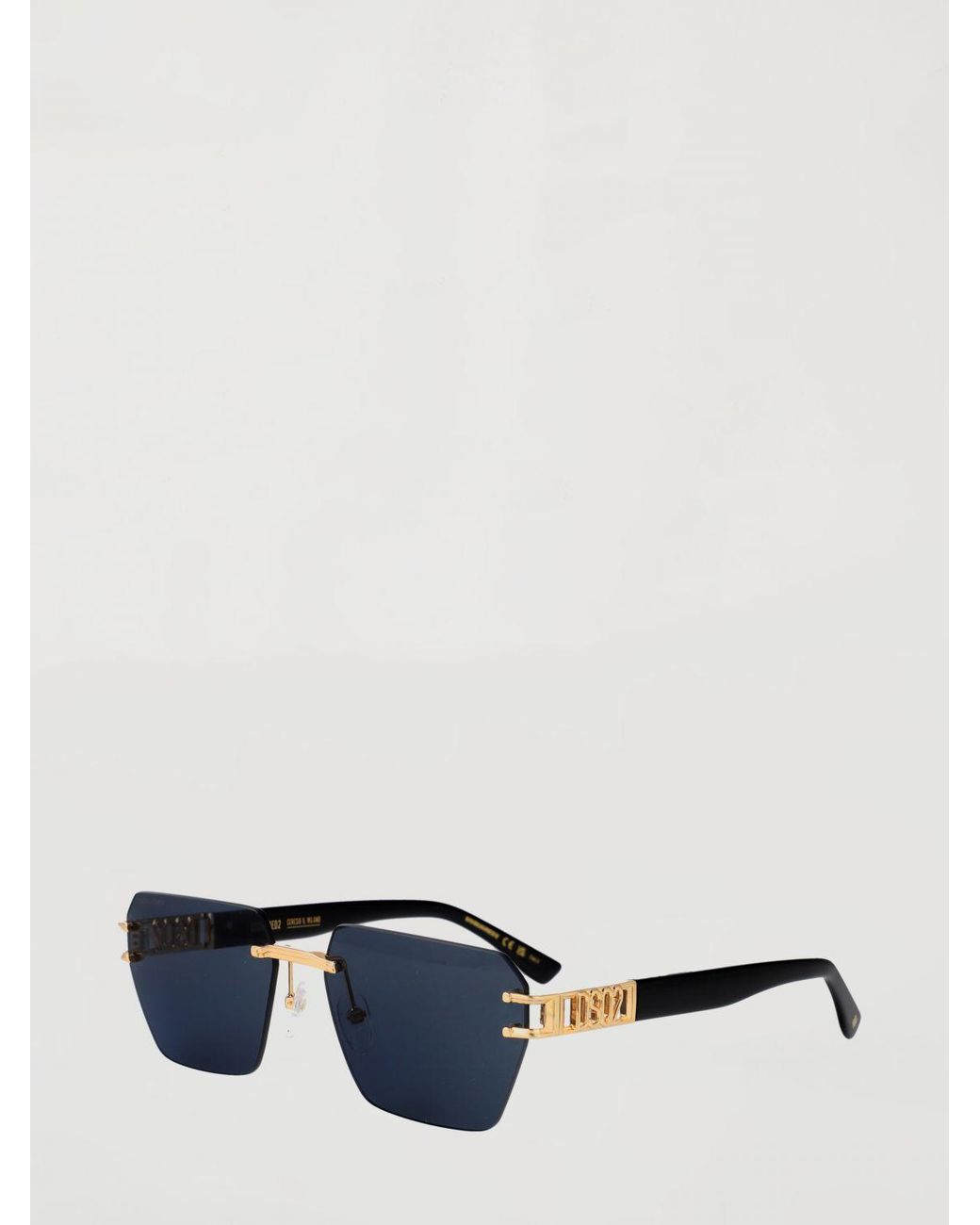 DSquared² Blue Tone Metal Aviator Sunglasses With Lenses for men