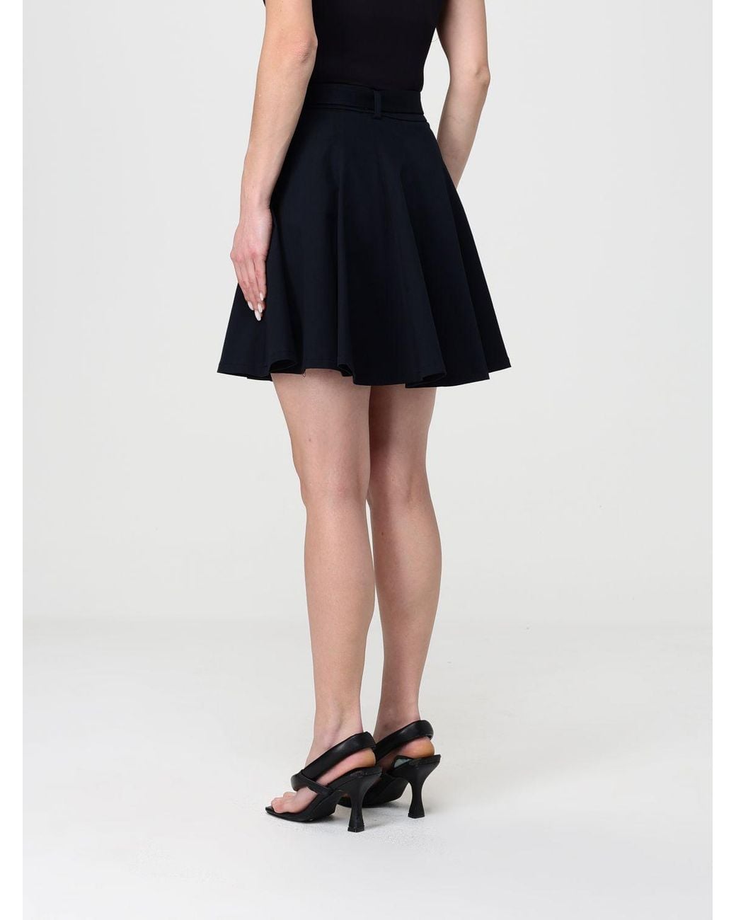 Versace Jeans Couture Blue Stretch Cotton Skirt