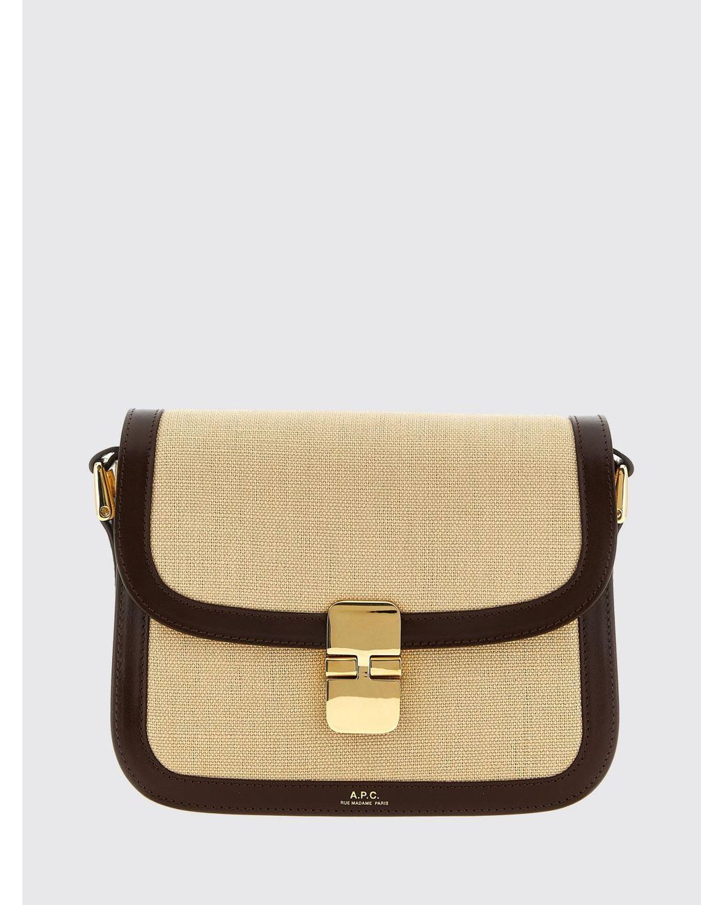 A.P.C. Natural Grace Canvas And Leather Bag