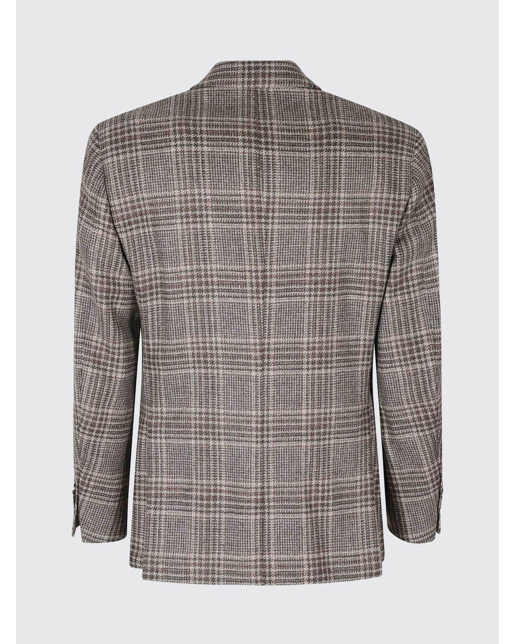 Santaniello Gray Single-Breasted Blazer for men