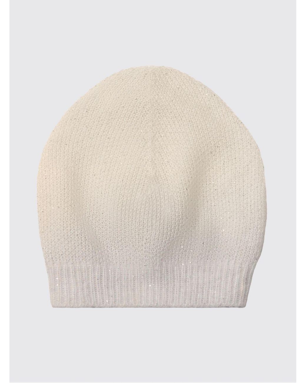 Fabiana Filippi White Wool Beanie Hat