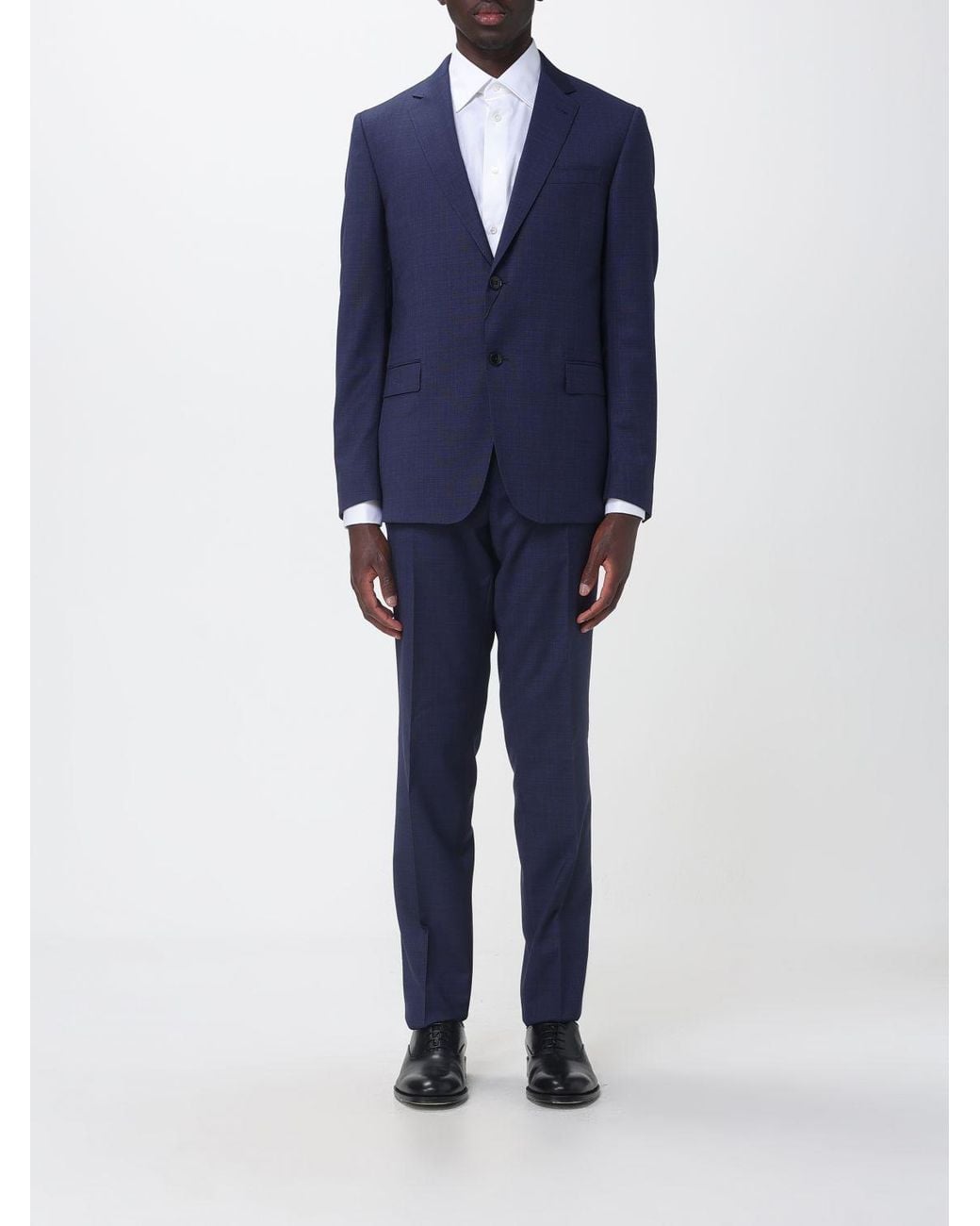 Zegna Blue Wool Single-Breasted Suit for men