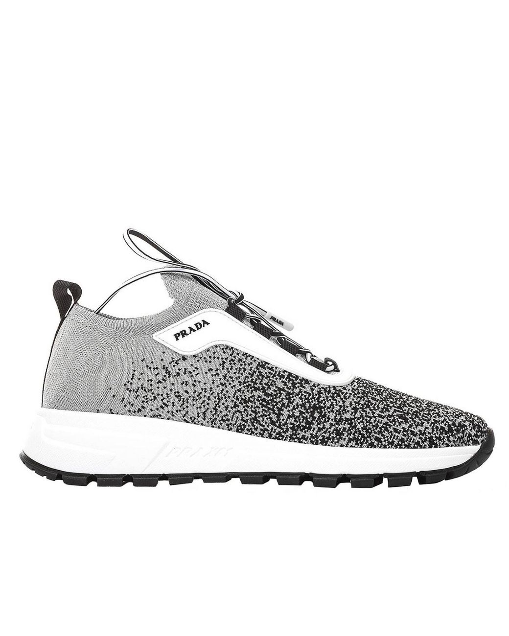prada silver platform sneakers