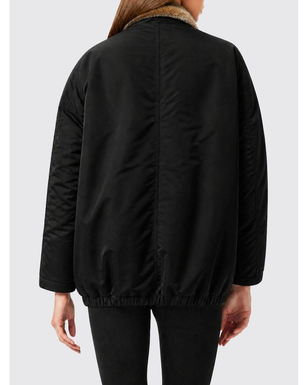 Philipp Plein Black Water-Repellent Padded Parka With Fur Collar