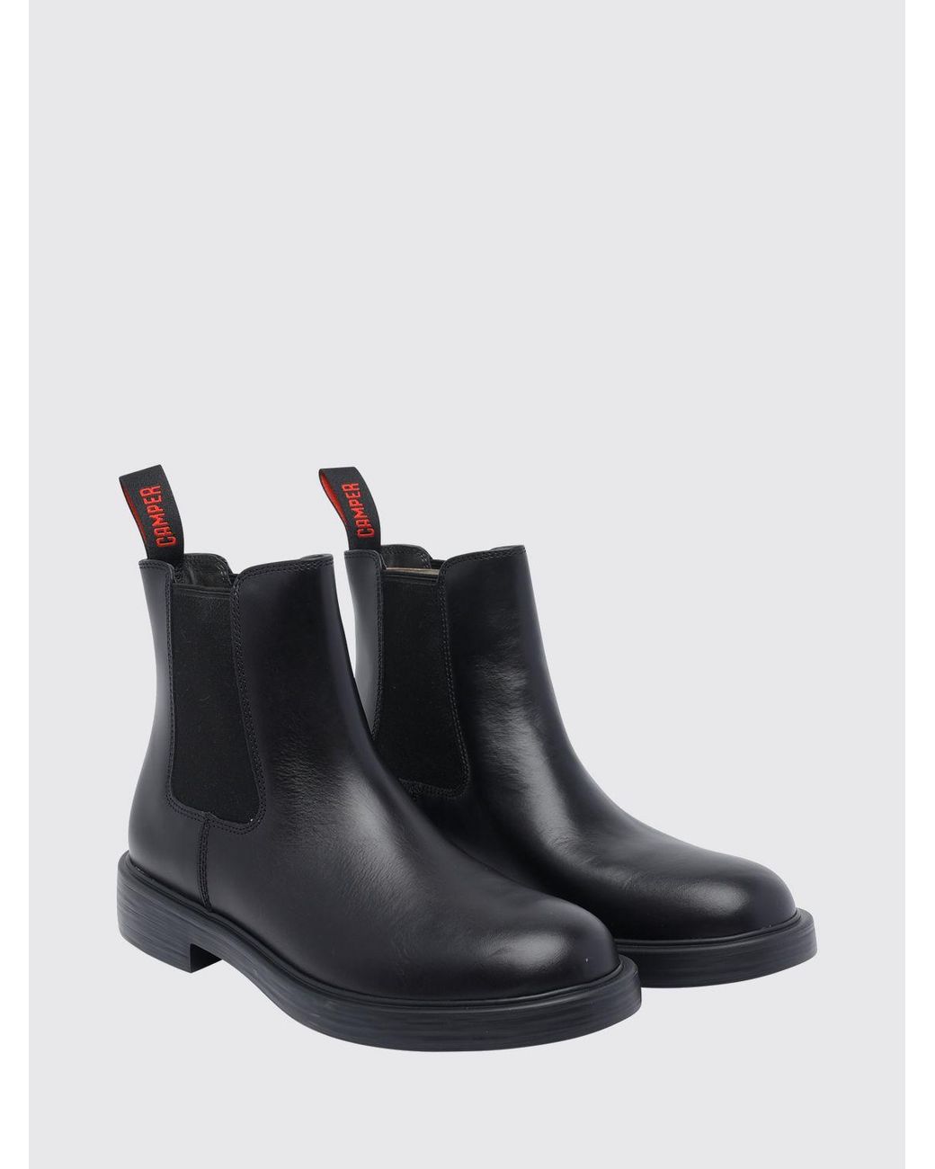 Camper Black Dean Leather Chelsea Boots With Xl Extralight Sole for men
