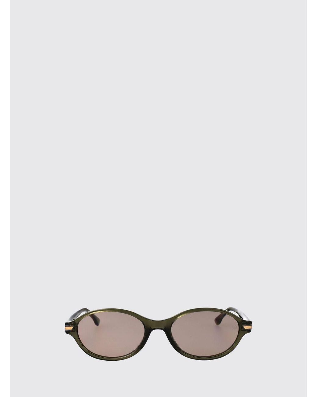 Victoria Beckham Green Oval Cat-Eye Acetate Sunglasses With Coloured Lenses