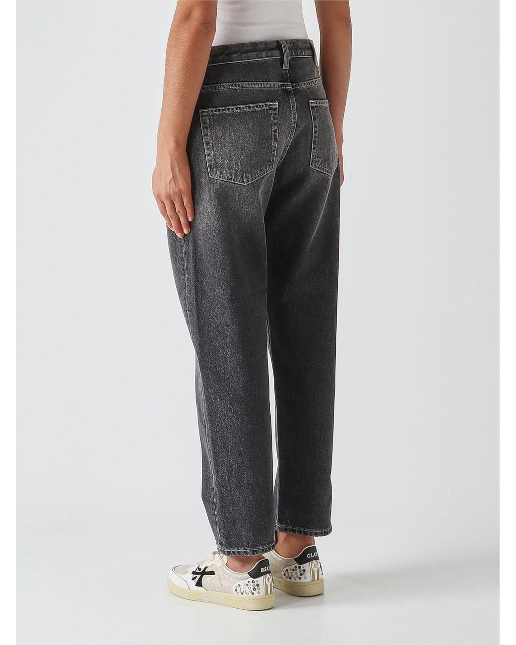 PT Torino Gray Mid-Rise Straight Leg Jeans
