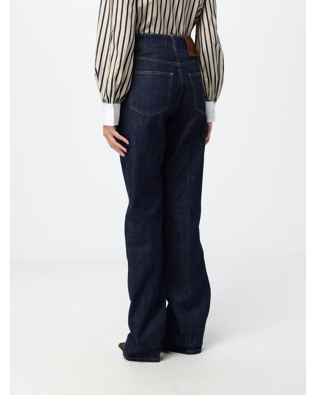 Valentino Garavani Blue High-Waisted Straight Jeans