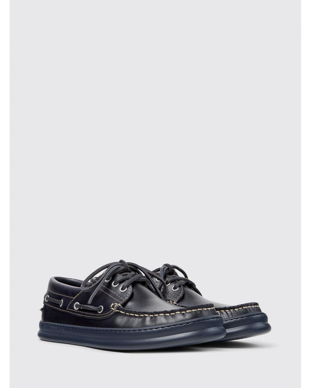 Camper White Runner Boat Loafers for men