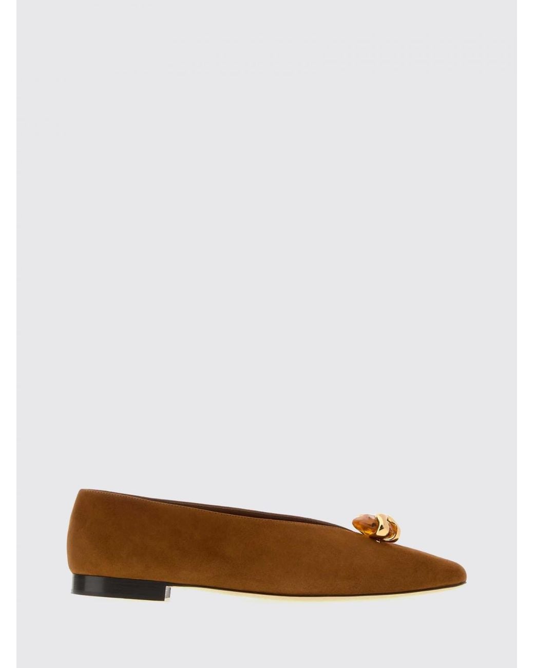 Jimmy Choo White Margot Suede Leather Tapered Toe Ballet Flats