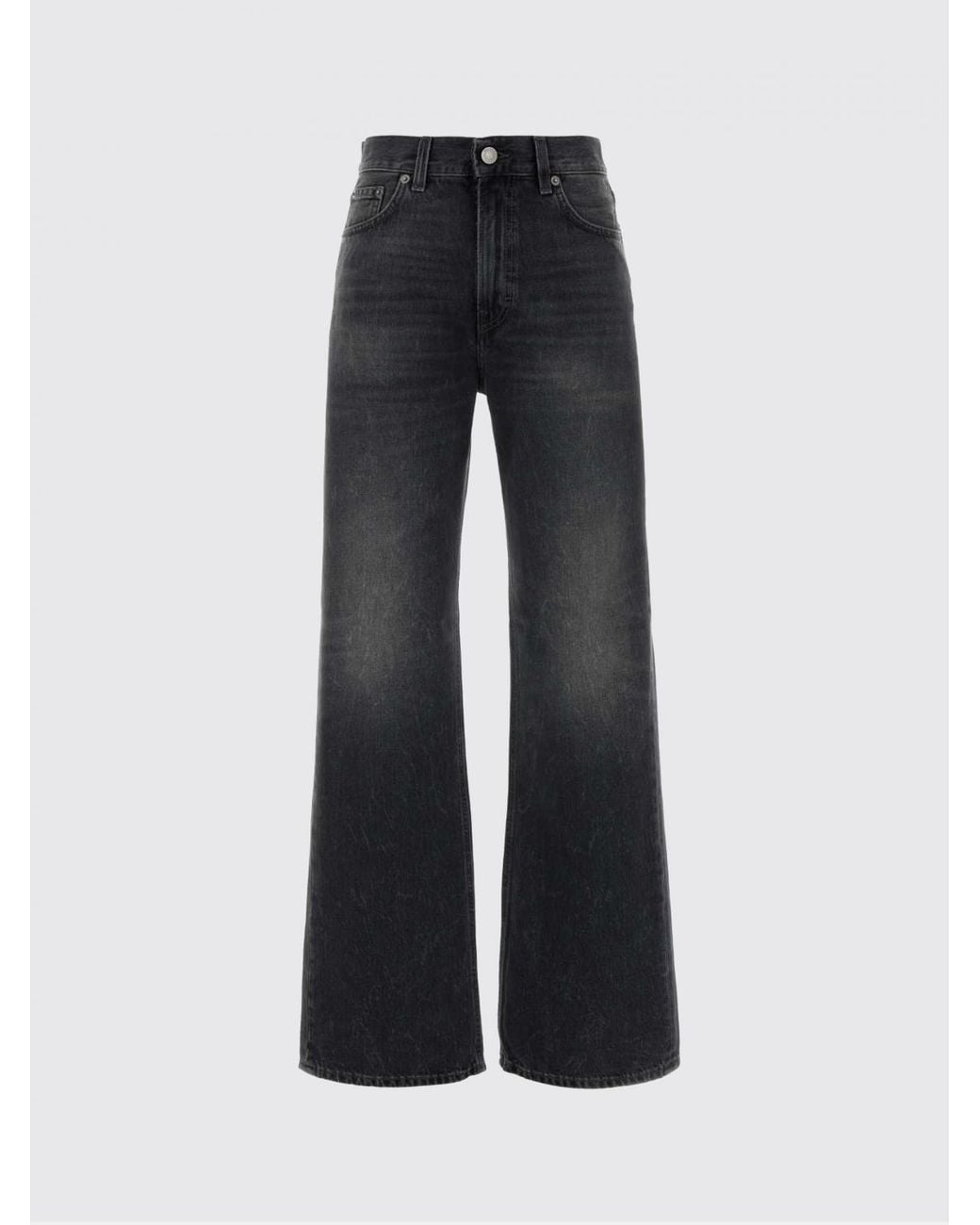 Haikure Black Cotton Denim Wide Leg Jeans
