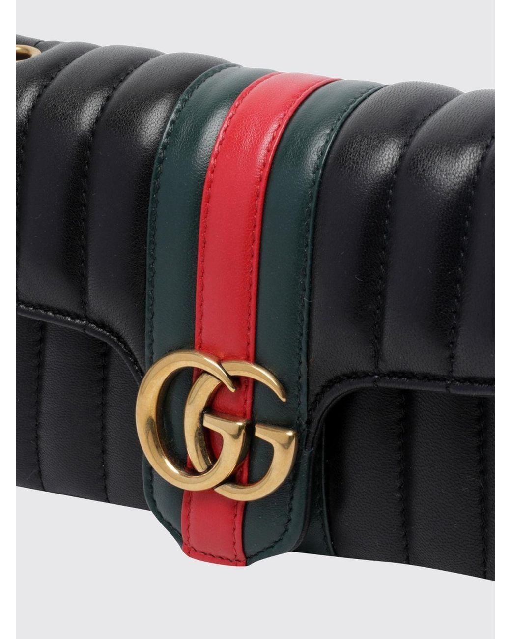 Mini Borsa A Tracolla Gg Marmont di Gucci in Gray