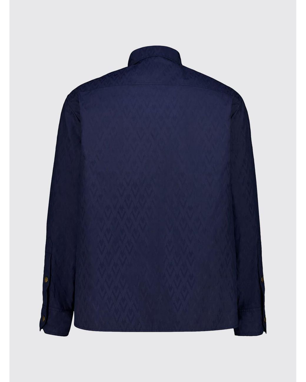 Valentino Blue Nylon Shirt Jacket With Patch Pockets And Vlogo Signature for men
