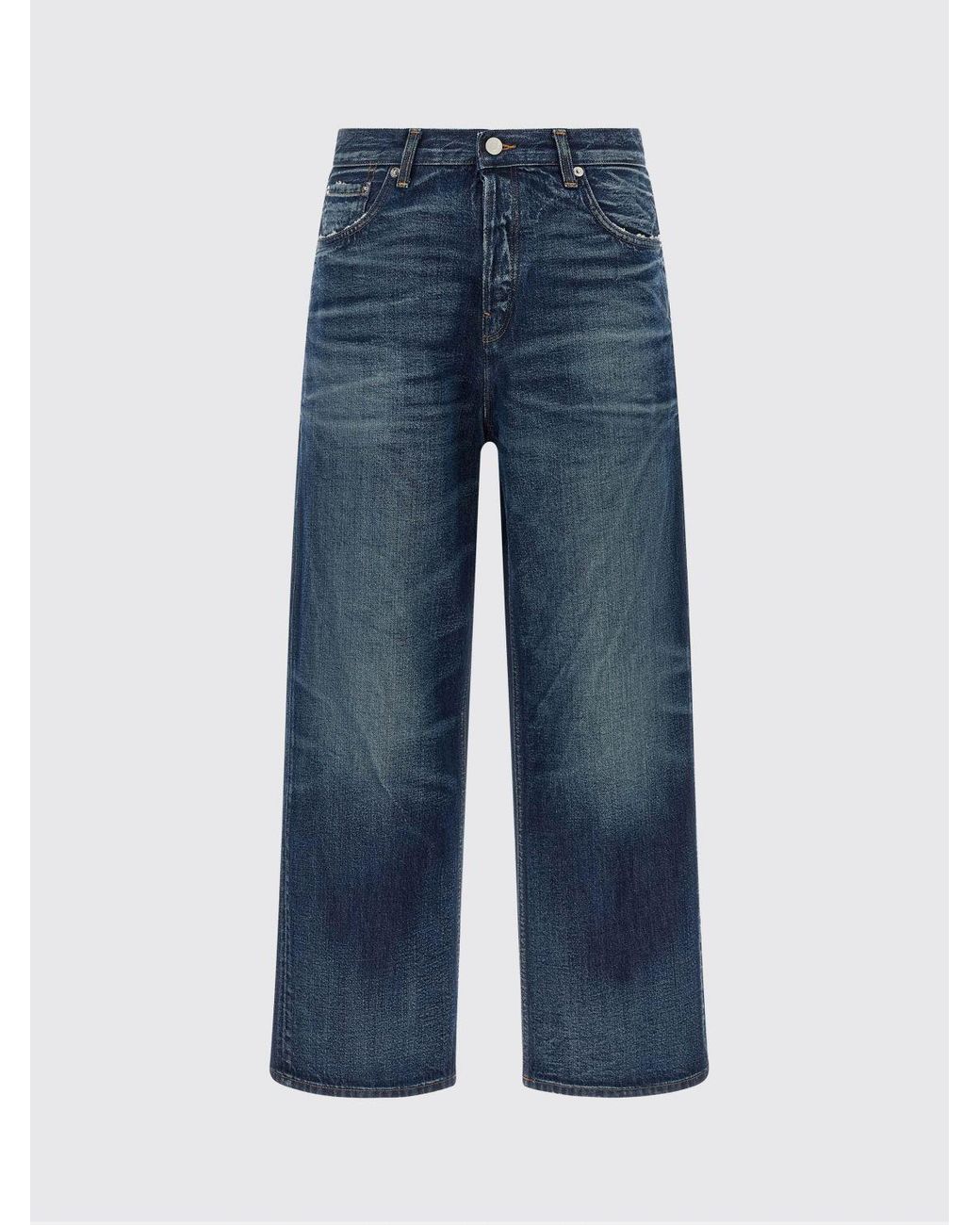 Haikure Blue Betty Cropped Mid-Rise Straight Leg Jeans