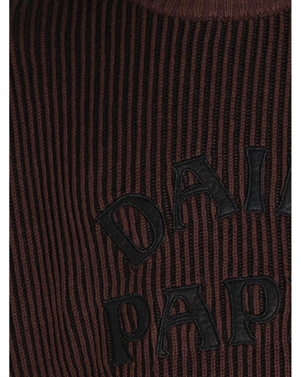 Daily Paper Brown Crew-Neck Cotton Jumper With Contrasting Logo for men