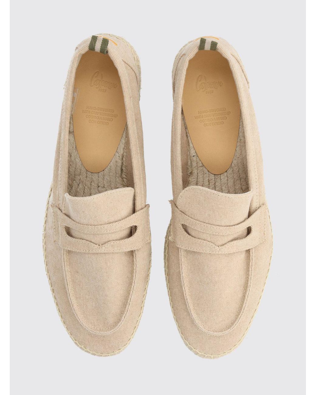 Castaner Natural Nacho Cotton Canvas Espadrilles For With Rubber Sole for men