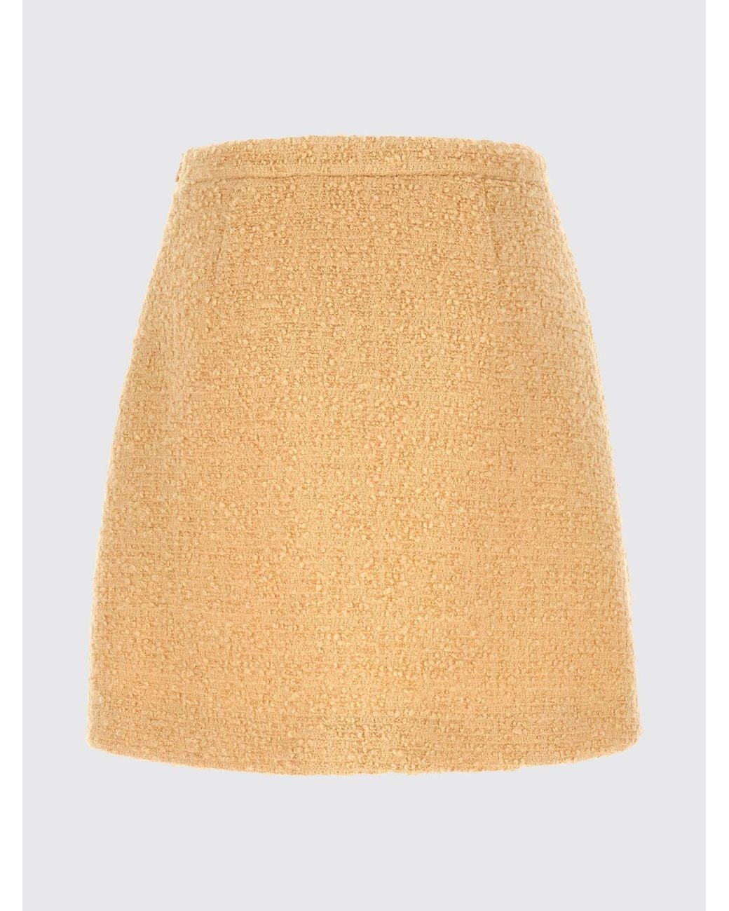 Valentino White Vlogo Virgin Wool Mini Skirt