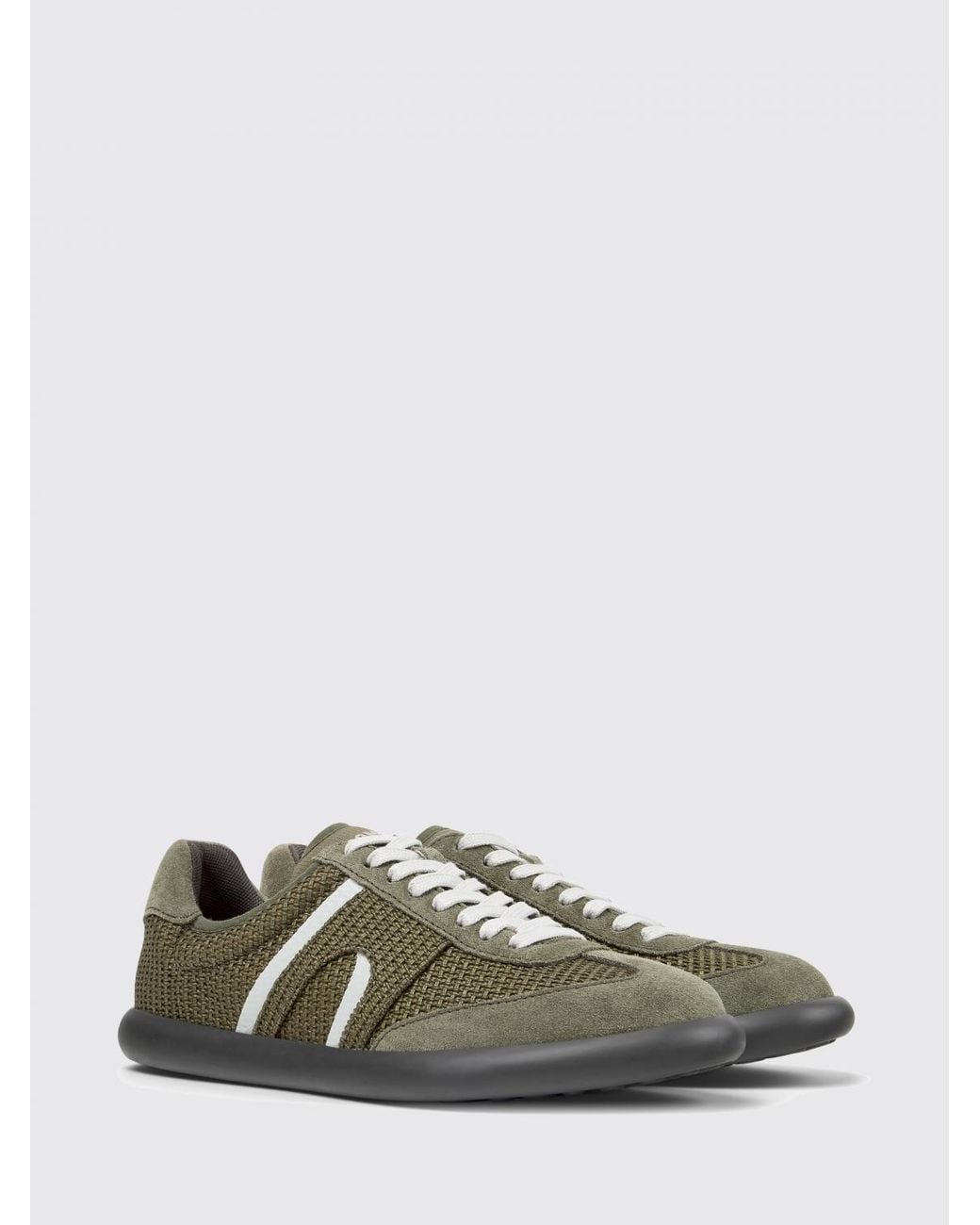 Camper Green Pelotas Soller Lyocell Tencel And Suede Sneakers