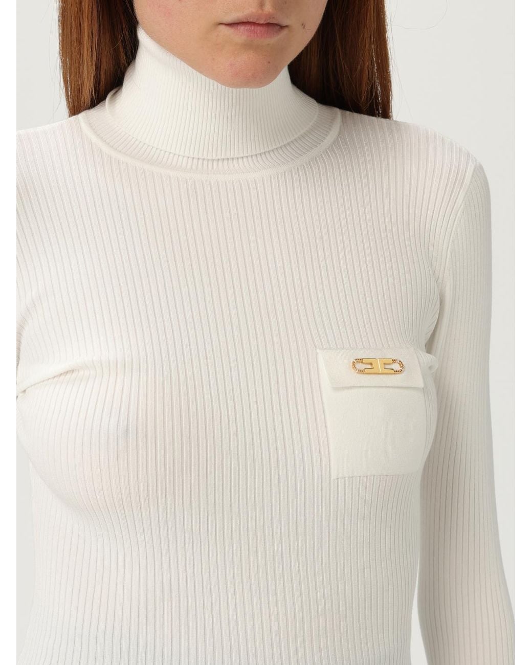 Elisabetta Franchi White Sweater