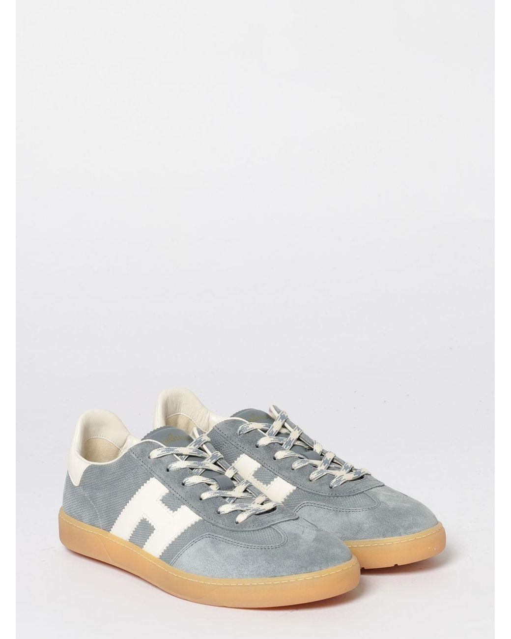 Hogan White Cool Suede Sneakers for men
