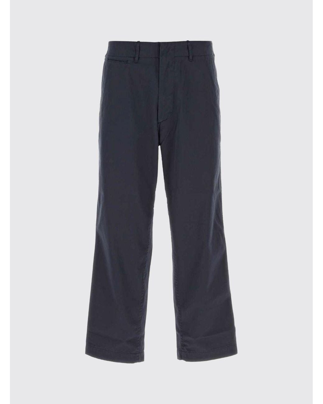 Nanamica Blue Slim Fit Cotton Blend Chino Trousers With Belt Loops for men