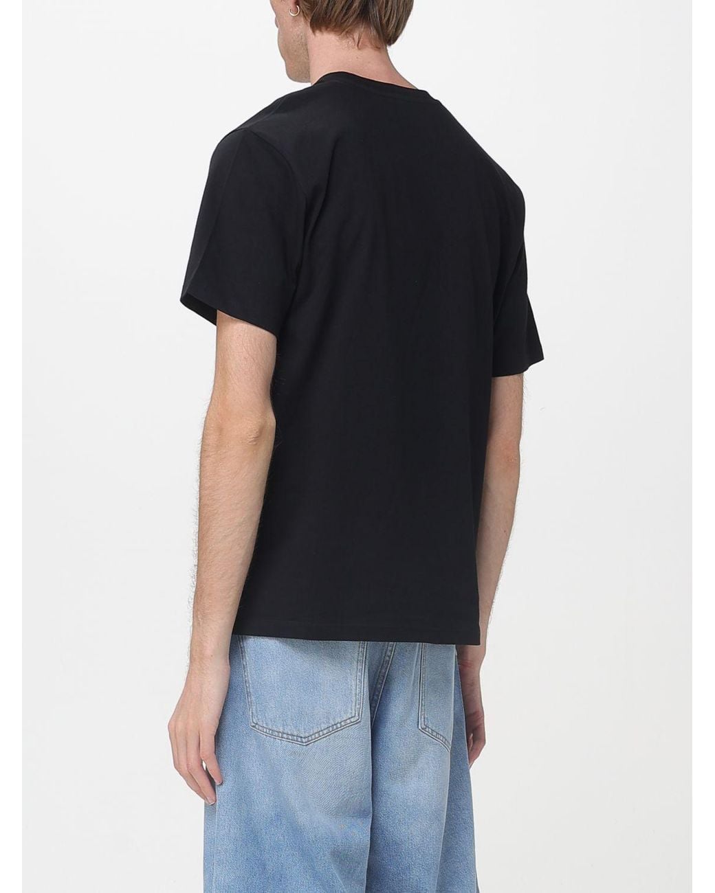 Just Cavalli Black Laminated Cotton T-Shirt for men