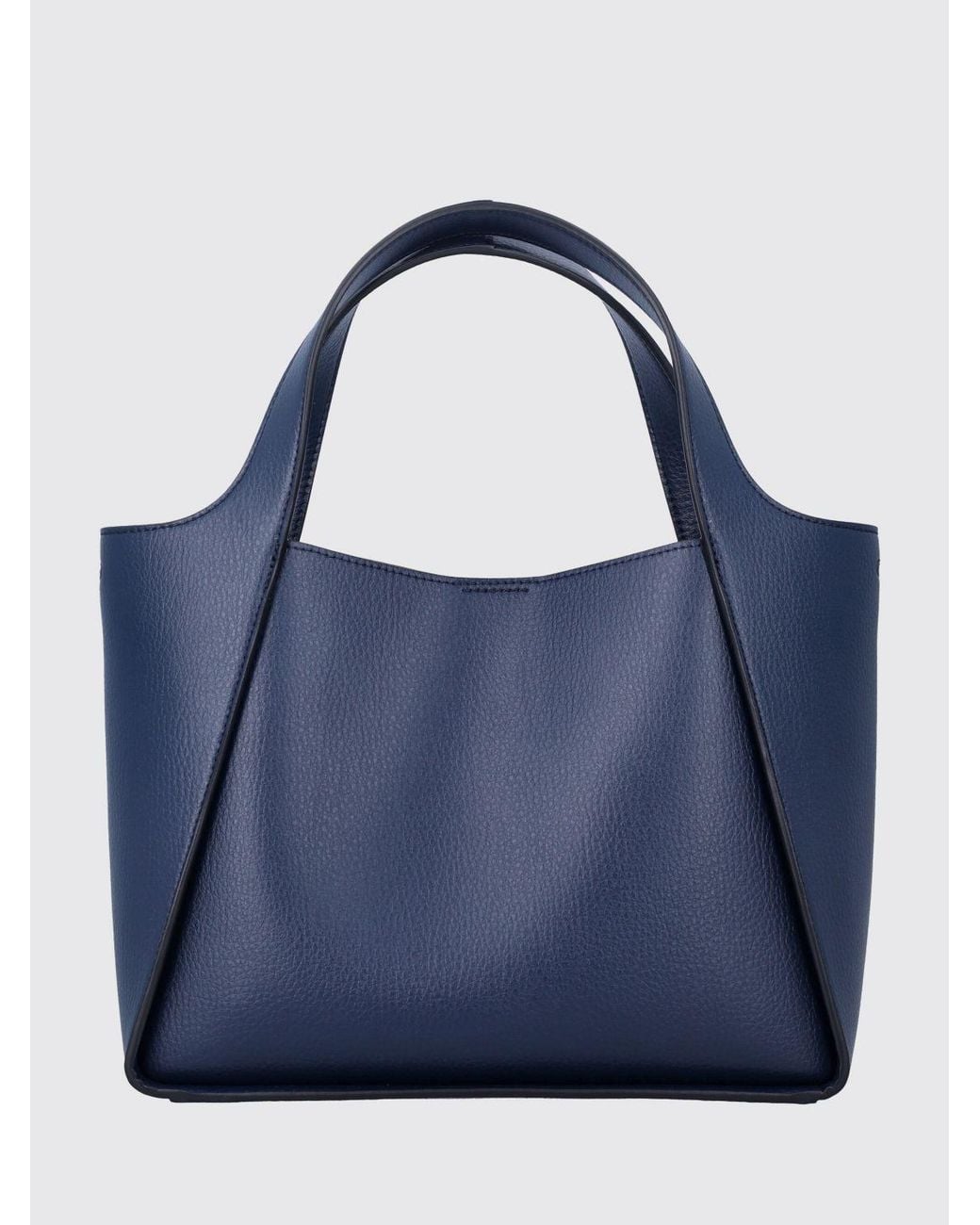 Stella McCartney Blue Polyamide Handbag With Embroidered Logo And Pouch