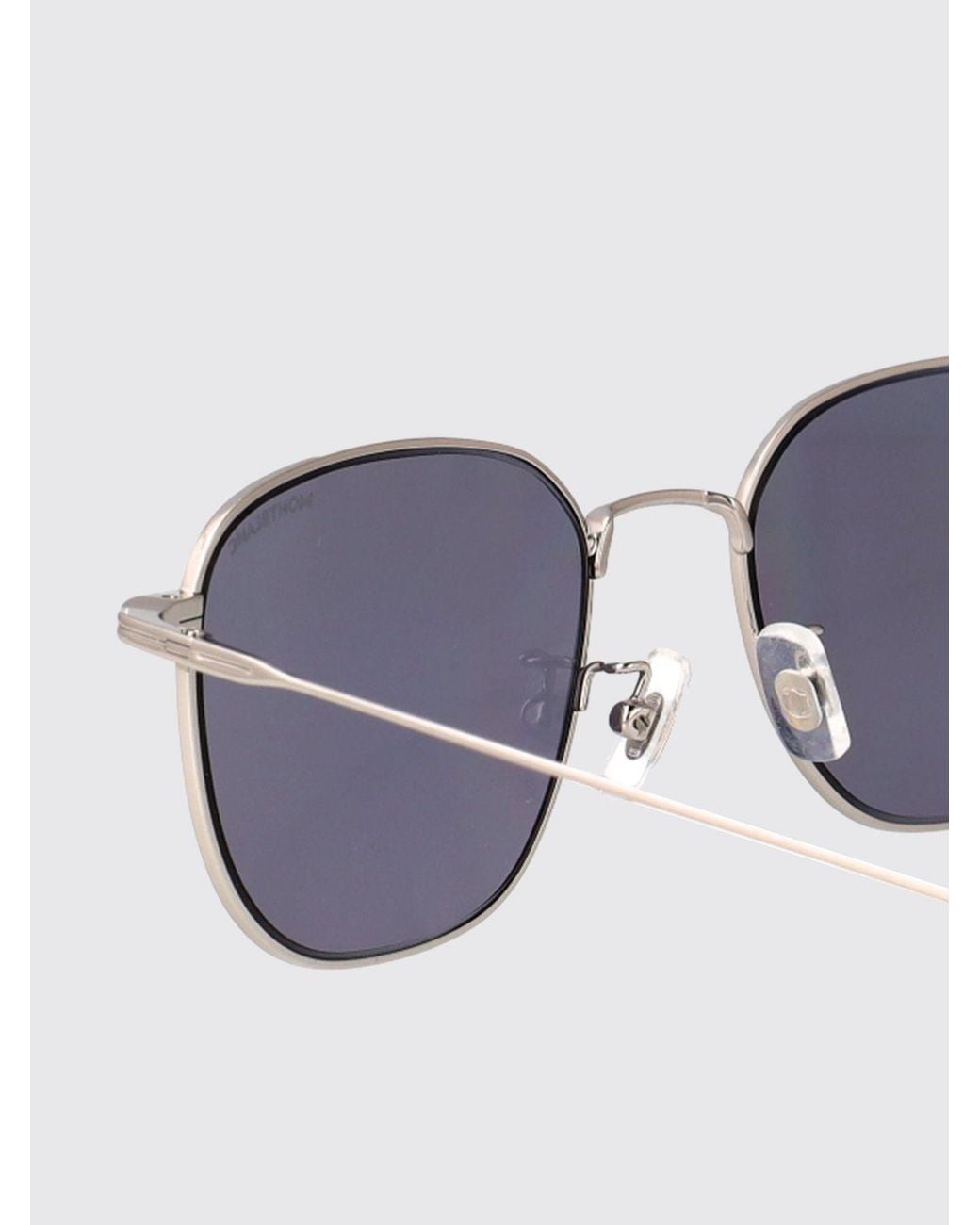 Montblanc White Mb0477Sa Metal Sunglasses for men