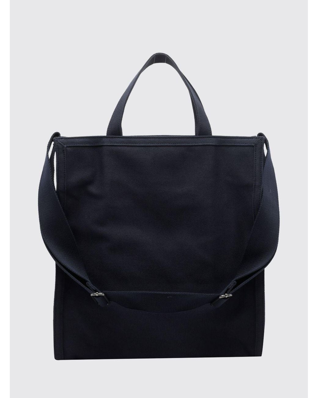 A.P.C. Blue Recuperation Cotton Canvas Tote Bag With Adjustable Shoulder Strap for men