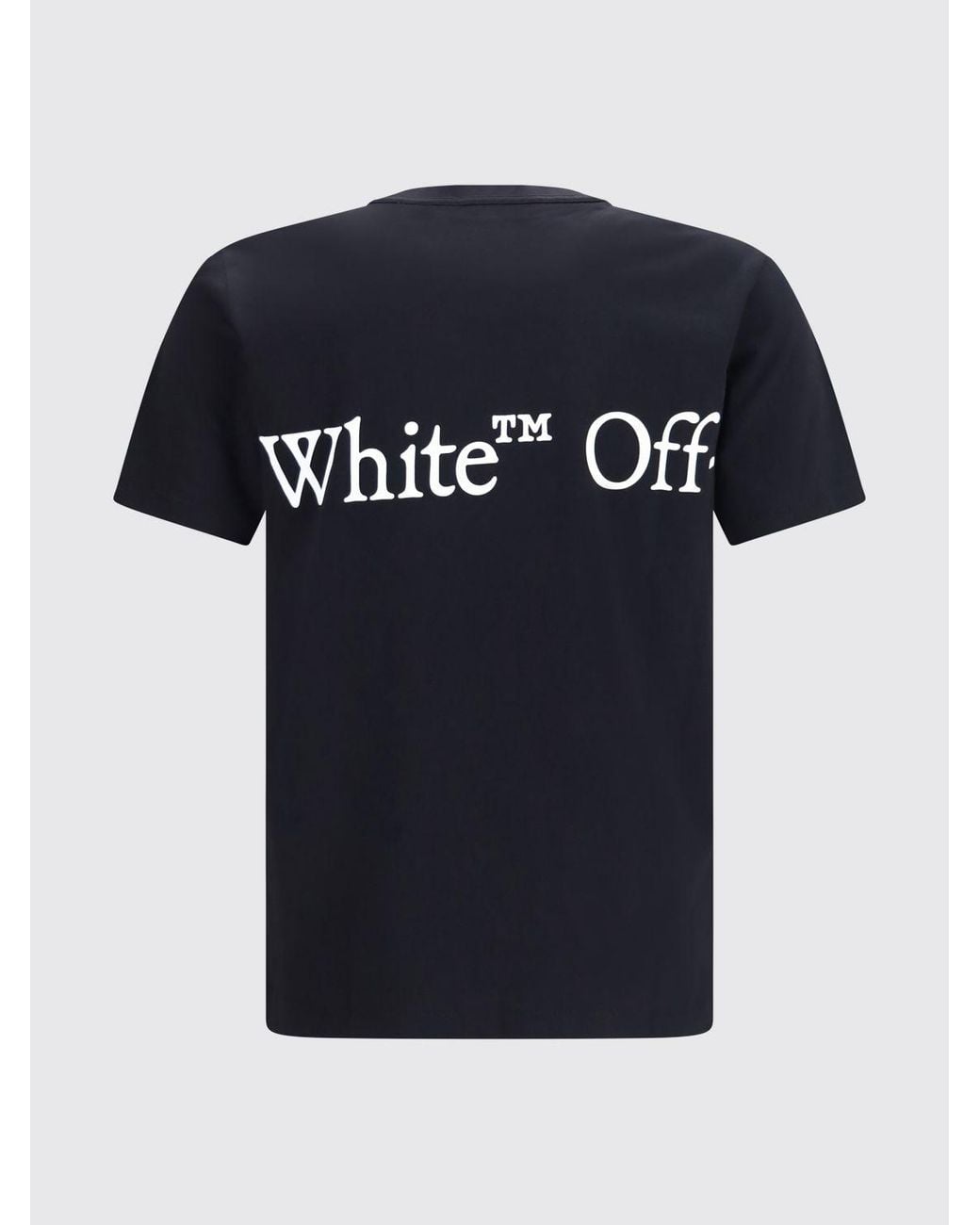 Off-White c/o Virgil Abloh Black Cotton T-Shirt With Contrasting Logo Print for men