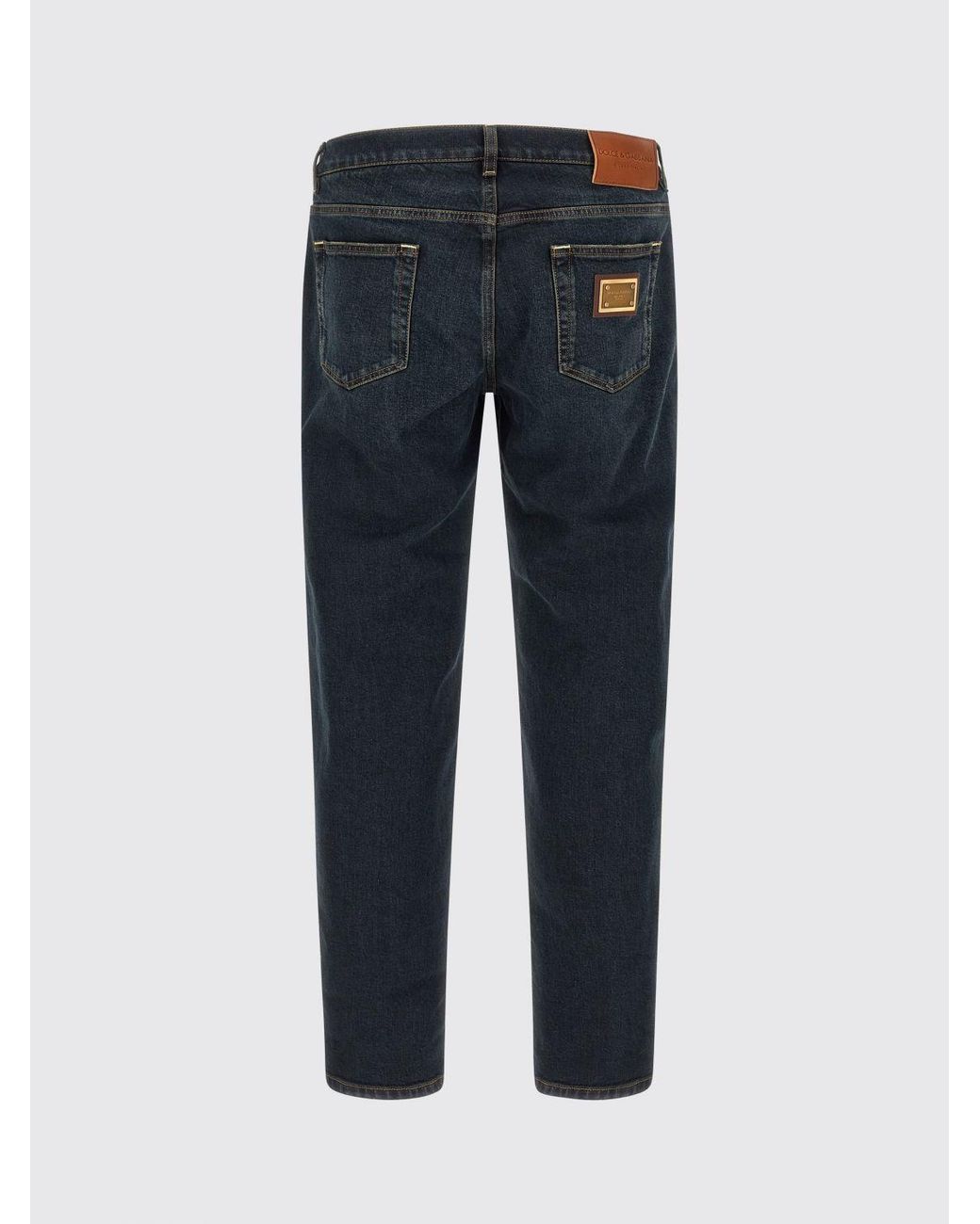 Dolce & Gabbana Blue Dolce &Amp Gabbana Mid-Rise Straight Jeans for men