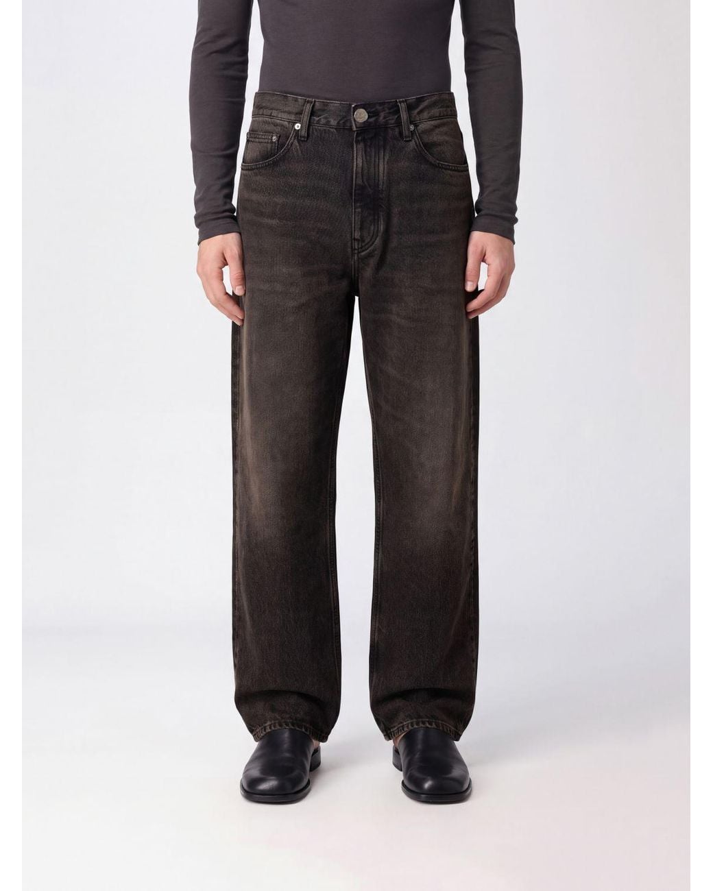 sunflower Black Mid-Rise Wide-Leg Jeans for men