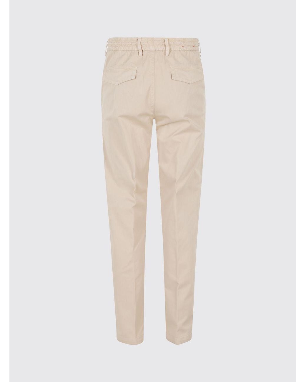 Eleventy Natural Cotton Drawstring Trousers for men