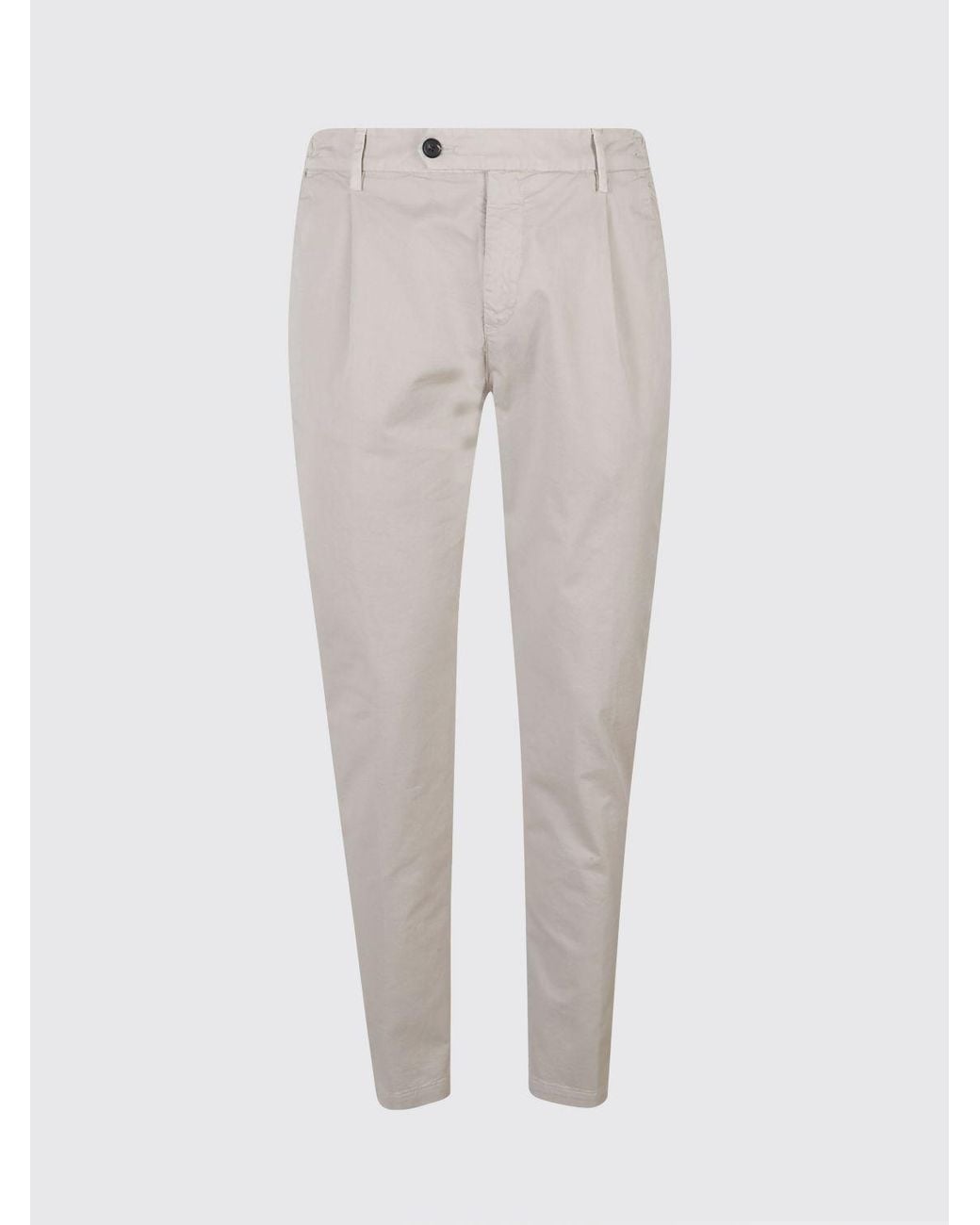 Eleventy Gray Stretch Cotton Chino Trousers for men