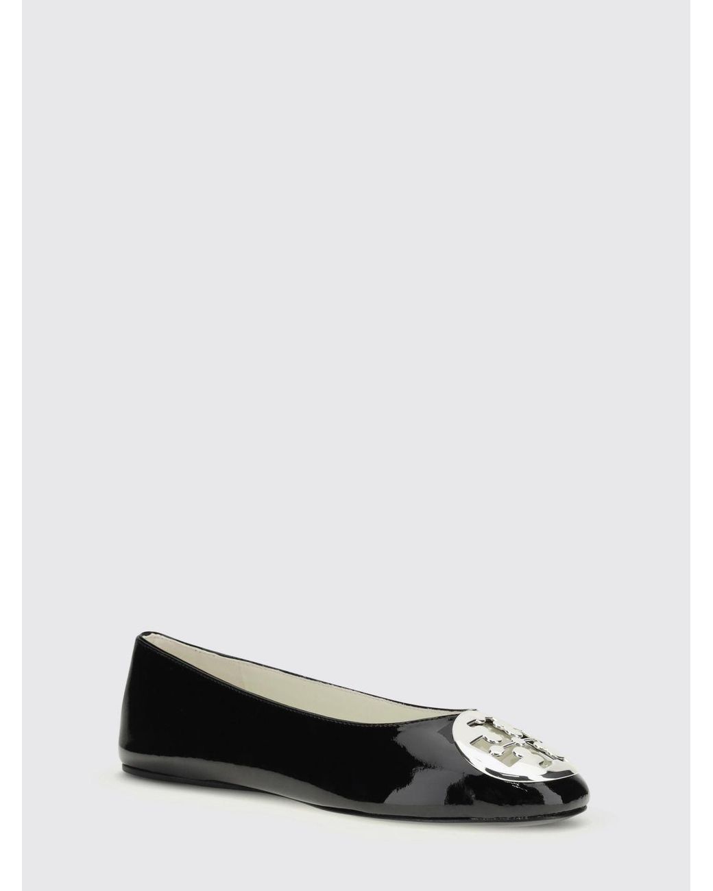 Tory Burch Black Patent Leather Reva Ballerinas