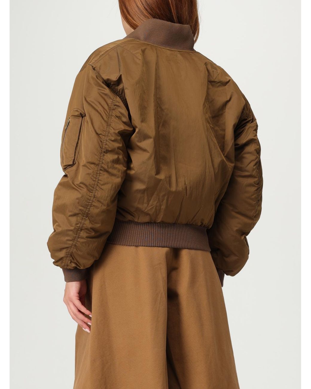 Chloé Brown Chlo&Eacute Nylon Bomber
