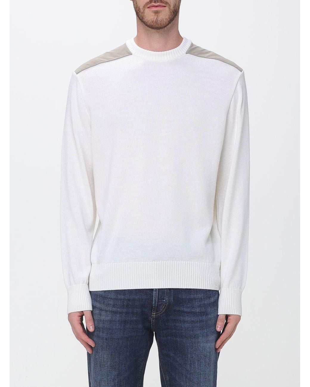 Paul & Shark White Paul &Amp Shark Crewneck Jumper for men
