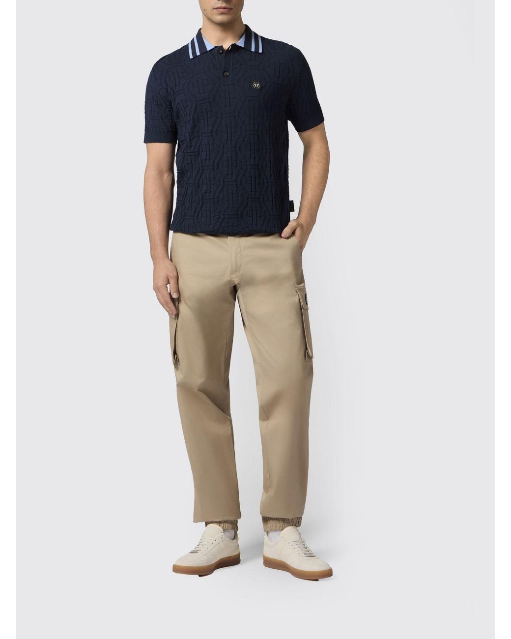 Philipp Plein Blue Polo Shirt for men