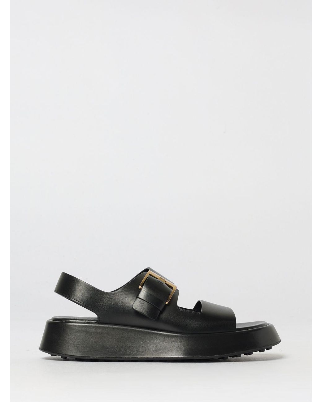 Tod's Black Leather Sandals