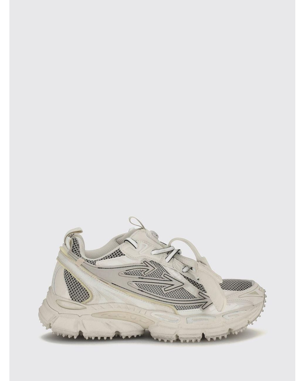 Off-White c/o Virgil Abloh White Be Right Back Worn Out Sneakers With Distressed Effect And Serrated Sole