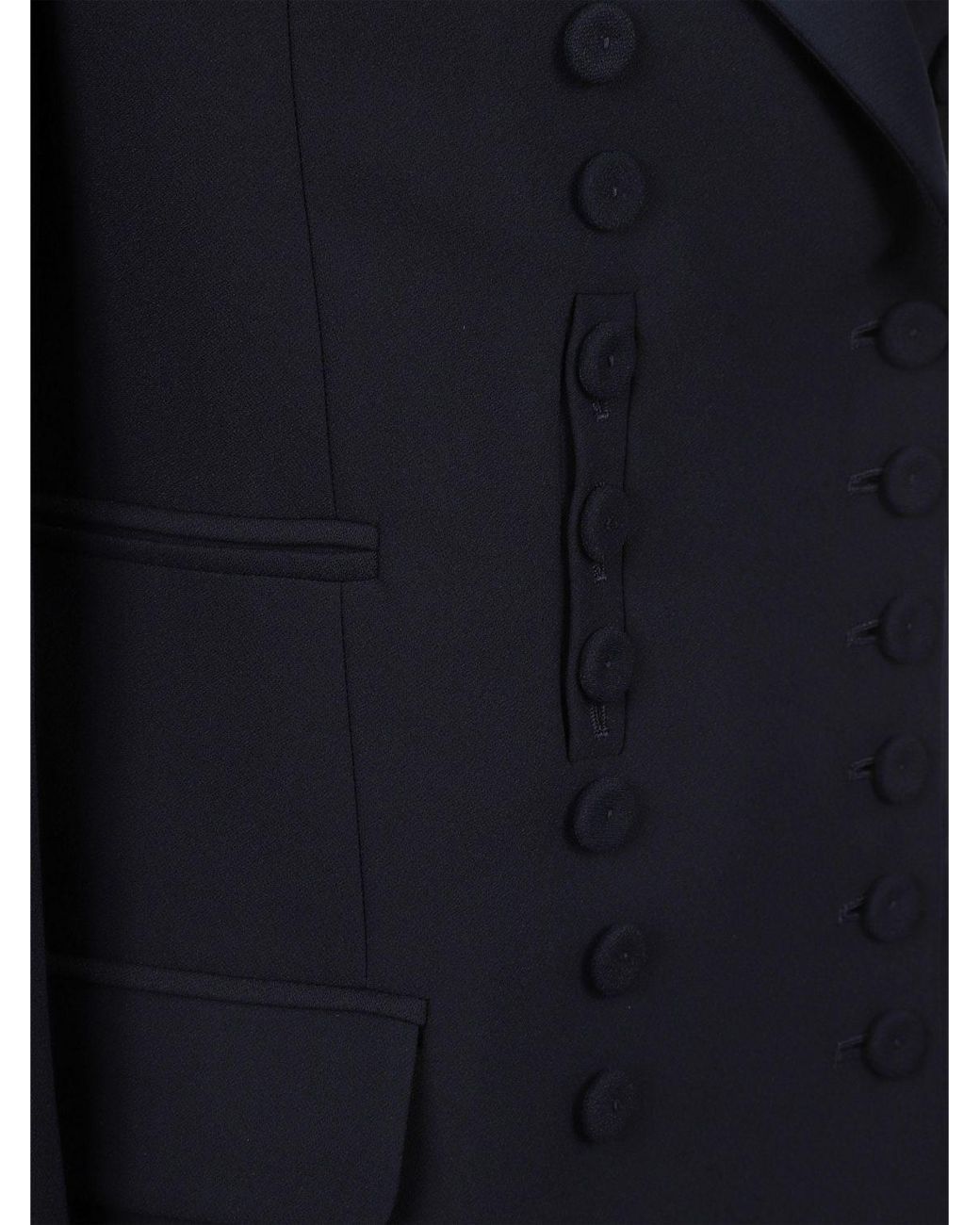 Vivetta Blue Double-Breasted Slim Fit Blazer