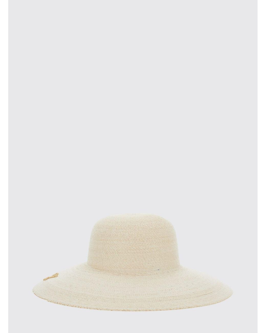 Jacquemus Natural Breitkrempiger Raffia-Hut Sole Mit Gesticktem Logo