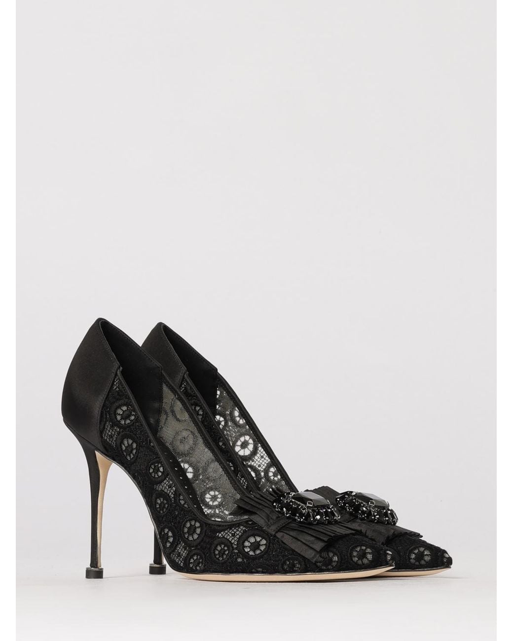 Manolo Blahnik Black Danceny Pumps