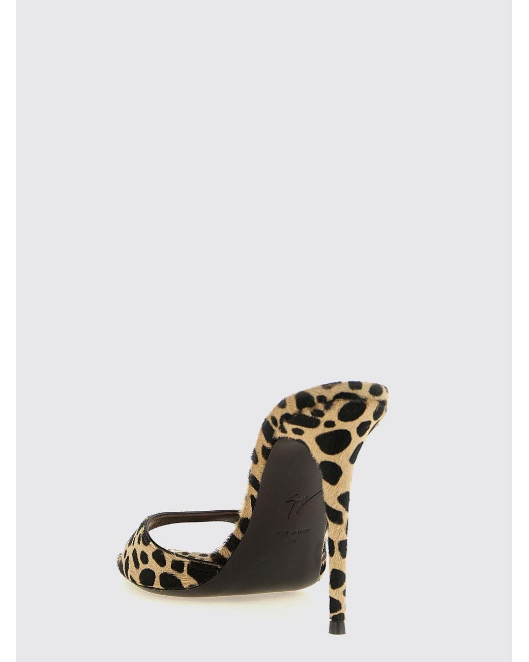 Giuseppe Zanotti Metallic Intriigo Savage Animalier Pony Hair Mules With Crystals
